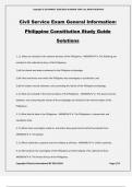 Civil Service Exam General Information: Philippine Constitution Study Guide Solutions