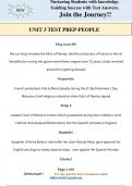 UNIT 3 TEST PREP-PEOPLEACTUAL QUESTIONS AND ANSWERS VERIFIED 100%;(Everything you need to pass is here!!!!!!! )