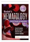 test bank for Rodak's Hematology Clinical Principles and Applications 7th Edition by Elaine M. Keohane, Michelle Montgomery Preston, Kamran M. Mirza, and  Jeanine M. Walenga ISBN: 9780323936507 