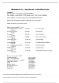 liquidity and Profitability Ratios test with answers