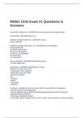 RNSG 1216 Exam #1 Questions & Answers