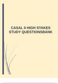 CASAL II HIGH STAKES STUDY QUESTIONSBANKBANK 20242025 |GUARANTEED PASS