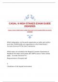 CASAL II HIGH STAKES EXAM GUIDE 20242025 WITH GUARANTEED ACCURATE ANSWERS