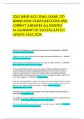 2025 NRNP 6531 FINAL EXAM|170 BRAND NEW EXAM QUESTIONS AND CORRECT ANSWERS ALL GRADED A+,GUARANTEED SUCCESS|LATEST UPDATE 2024-2025