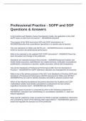 Professional Practice - SOPP and SOP Questions & Answers