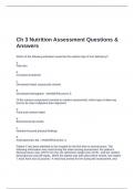 Ch 3 Nutrition Assessment Questions & Answers