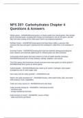 NFS 207: Carbohydrates Chapter 4 Questions & Answers