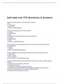 ball state nutr 275 Questions & Answers