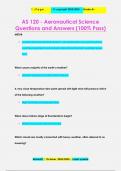 AS 120 - Aeronautical Science Questions and Answers (100% Pass