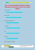 Care of the Hospitalized Pediatric Patient Questions and Correct Answers the Latest  Update