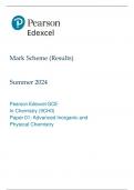  A-LEVEL EDEXCEL CHEMISTRY PAPER 1 June 2024 Mark Scheme (9CH0/01)