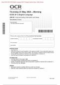 Actual 2024 OCR GCSE English Language J351/01: Communicating information and ideas MergedQuestion Paper + Mark Scheme + Insert