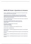 NRSG 207 Exam 1 Questions & Answers