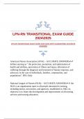 LPN-RN TRANSITIONAL EXAM GUIDE 20242025 WITH GUARANTEED ACCURATE ANSWERS