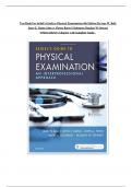  Test Bank For Seidel's Guide to Physical Examination 9th Edition By Jane W. Ball; Joyce E. Dains; John A. Flynn; Barry S Solomon; Rosalyn W Stewart 9780323481953 Chapter 1-26 Complete Guide updated 2024|2025 