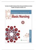 Test Bank - Rosdahl's Textbook of Basic Nursing 12th Edition by Caroline Rosdahl, (All Chapters Included 1-103) 2024|2025