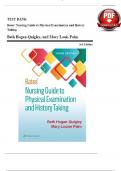 TEST BANK For Bates' Nursing Guide to Physical Examination and History Taking, 3rd Edition By Beth Hogan-Quigley, All Chapters 1 - 24, Complete Newest Version