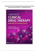 Test Bank For Abrams’ Clinical Drug Therapy Rationales for Nursing Practice 12th Edition Geralyn Frandsen, Complete Chapters 1 - 16, Updated Newest Version 2024|2025