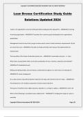 Lean Bronze Certification Study Guide Solutions Updated 2024