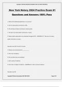 New York Notary 2024 Practice Exam #1 Questions and Answers 100% Pass