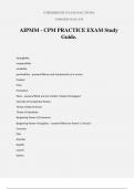 AIPMM - CPM PRACTICE EXAM Study Guide.