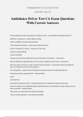 Ambulance Driver Test CA Exam Questions With Correct Answers