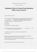 Ambulance Drivers License Exam Questions With Correct Answers