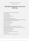 AMH 2020 Exam Questions And Answers 100% Pass