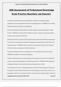 OAE Assessment of Professional Knowledge Exam Practice Questions and Answers