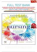 FULL TEST BANK Fundamentals of Nursing: Active Learning for Collaborative Practice 3rd Edition by Barbara L Yoost With 100% Verified Questions And Answers Graded A+     