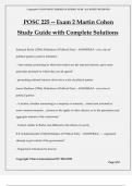 POSC 225 -- Exam 2 Martin Cohen Study Guide with Complete Solutions