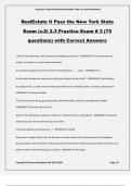 RealEstate U Pass the New York State Exam (v.2) 2.3 Practice Exam # 3 (75 questions) with Correct Answers