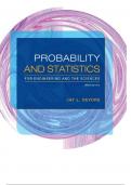 Test Bank For Probability and Statistics for Engineering and the Sciences 9th Edition By Jay L. Devore, Matt Carlton|9781305251809| All Chapters included| LATEST