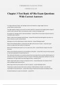 Chapter 3 Test Bank AP Bio Exam Questions With Correct Answers