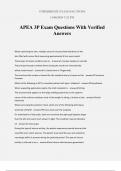 APEA 3P Exam Questions With Verified Answers