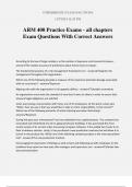 ARM 400 Practice Exams - all chapters Exam Questions With Correct Answers