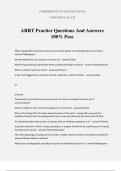 ARRT Practice Questions And Answers 100% Pass