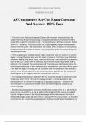 ASE automotive Air-Con Exam Questions And Answers 100% Pass