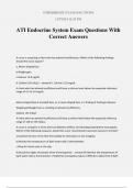 ATI Endocrine System Exam Questions With Correct Answers