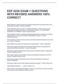 EDF 6226 EXAM 1 QUESTIONS WITH REVISED ANSWERS 100% CORRECT 