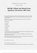 BIO340 2 Mitosis and Meiosis Exam Questions And Answers 100% Pass