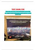 TEST BANK FOR OPERATIONS AND SUPPLY CHAIN MANAGEMENT 16TH EDITION