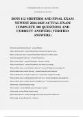 BSNS 112 MIDTERM AND FINAL EXAM NEWEST 2024-2025 ACTUAL EXAM COMPLETE 300 QUESTIONS AND CORRECT ANSWERS (VERIFIED ANSWERS)