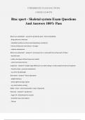 Btec sport - Skeletal system Exam Questions And Answers 100% Pass