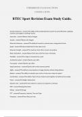 BTEC Sport Revision Exam Study Guide.