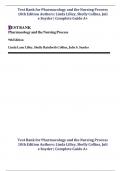 PharmaTest Bank for Pharmacology and the Nursing Process, 10th edition by Lilley, Collins & Snyder All 1-58 Chapters Covered ,Latest Edition, ISBN:9780323827973