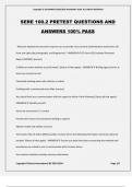 SERE 100.2 PRETEST QUESTIONS AND ANSWERS 100% PASS