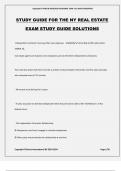 STUDY GUIDE FOR THE NY REAL ESTATE EXAM STUDY GUIDE SOLUTIONS