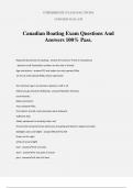 Canadian Boating Exam Questions And Answers 100% Pass.