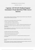 Capstone ATI NCLEX Medical Surgical Assessment 1 Exam Questions With Correct Answers